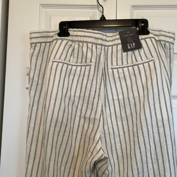 NWT Women’s XL Gap 55% Linen Easy Pant mid rise elastic drawstring ankle length - Picture 7 of 9